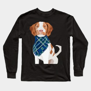 Brittany Spaniel Dog Long Sleeve T-Shirt